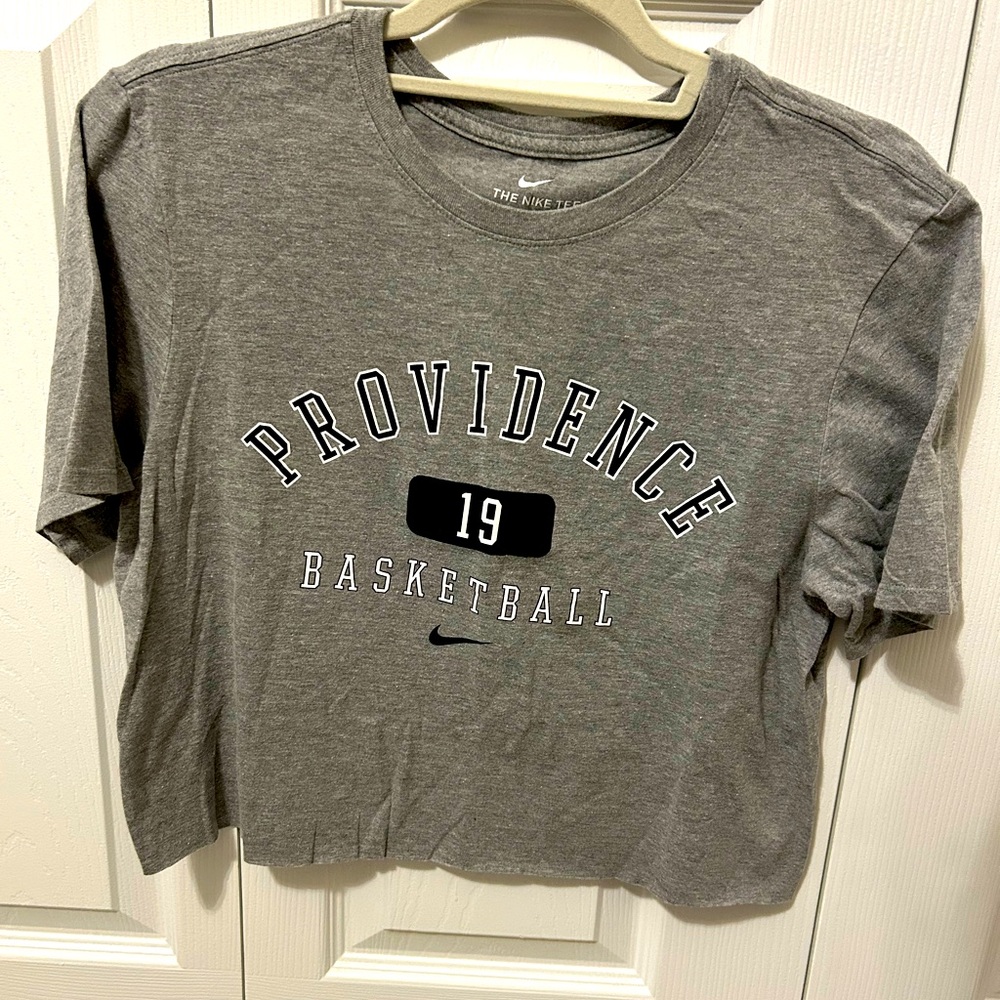 Providence basketball crop top. Gray/black. Nike. Tag is size small.